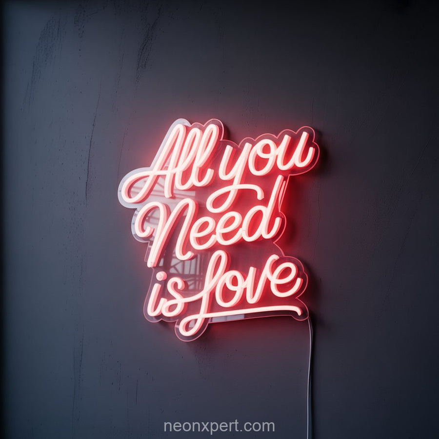 All You Need is Love | Wedding Neon Sign for Romantic Celebrations - NeonXpertSmallWhite