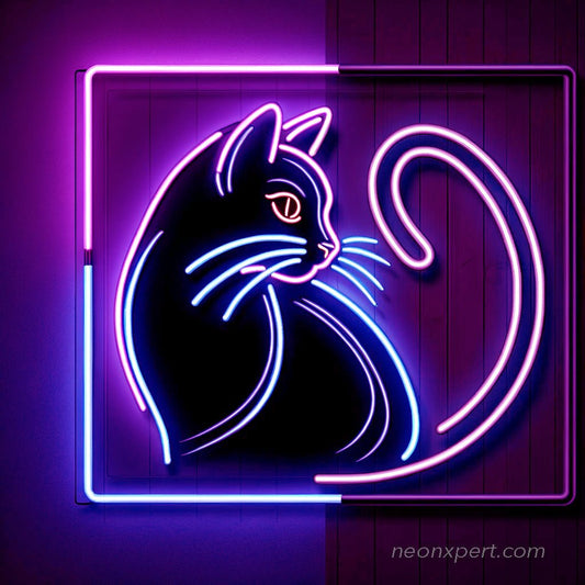 Black Cat Neon Sign - NeonXpert