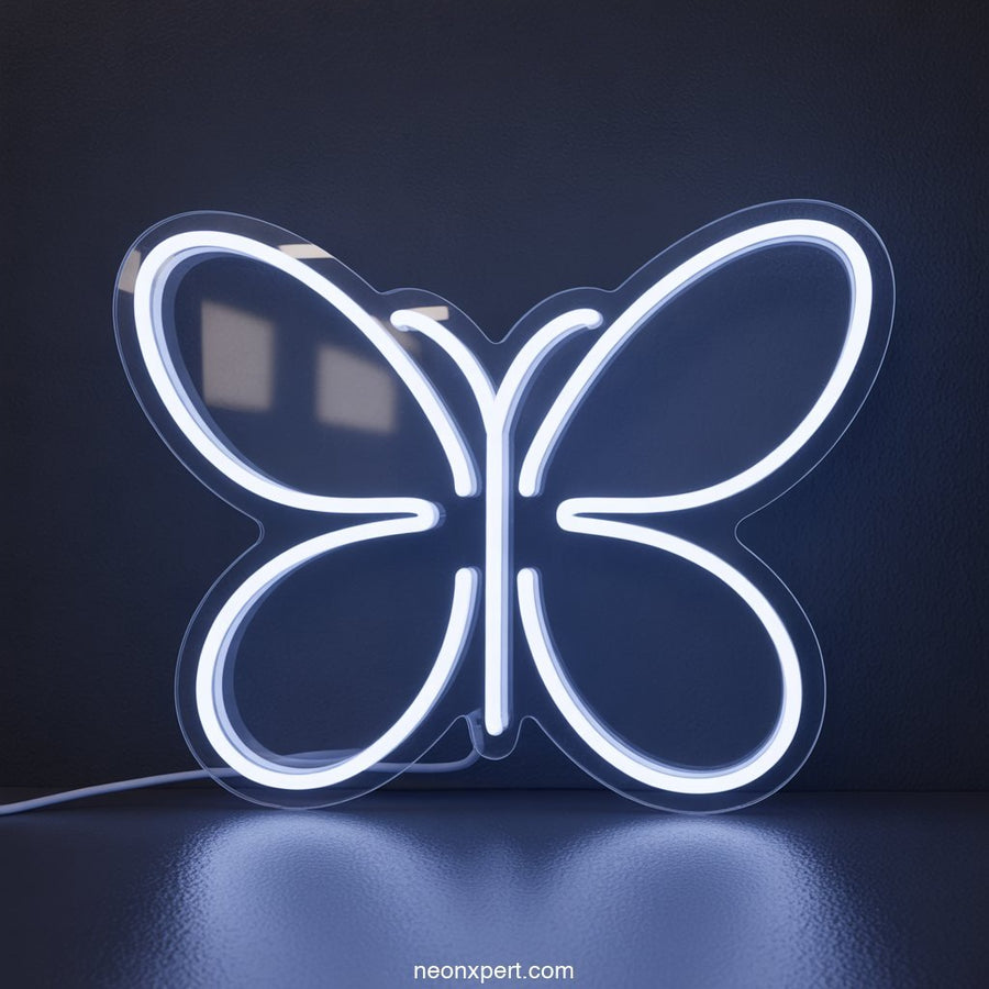 Butterflies LED Neon Art Sign Glowing Light - NeonXpertSmallWhite