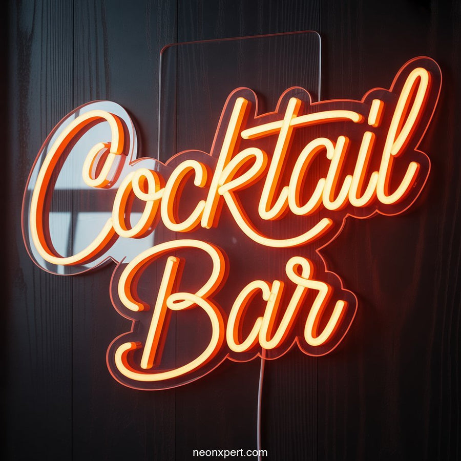 Cocktail Bar Neon Sign Display - NeonXpertSmallWhite