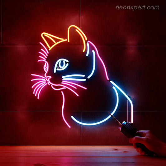 Colorful Cat LED Neon Sign - NeonXpert