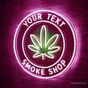 Custom Smoke Shop Signs LED Neon Light - NeonXpert18 x 18 inHot Pink