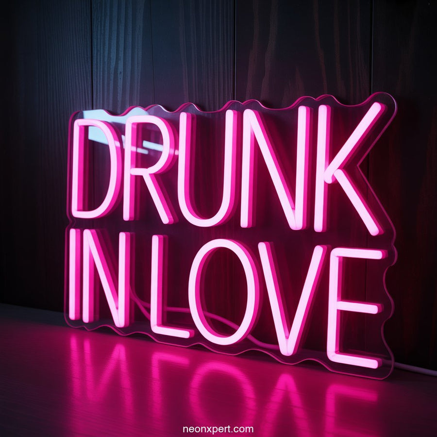 Drunk in LOVE Neon Light for Romantic Decor - NeonXpertSmallWhite