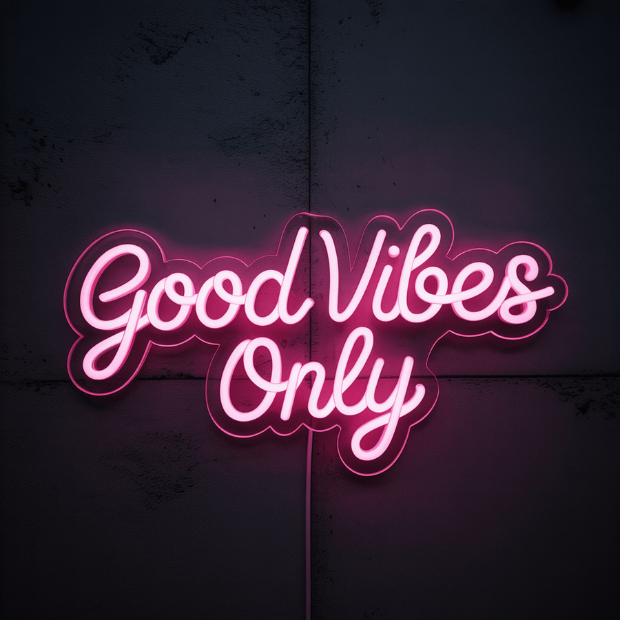 Good Vibes Only - LED Neon Light Sign Decor For Home, Office - NeonXpert18"White