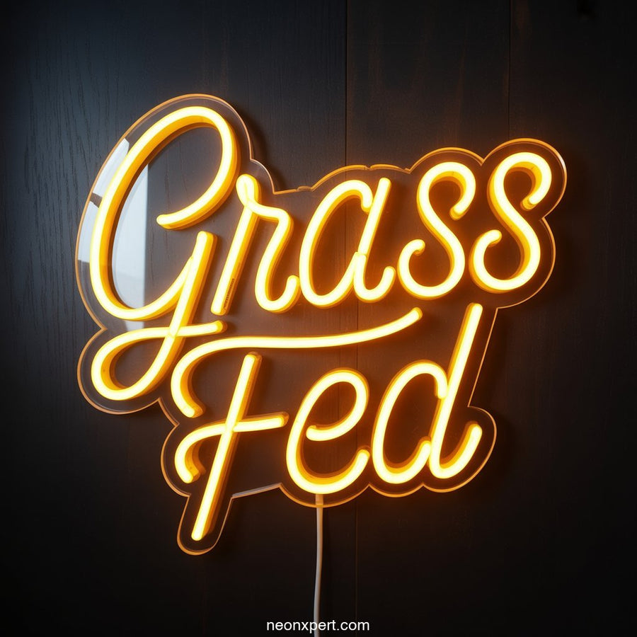 Grass Fed weed neon light - NeonXpertSmallWhite