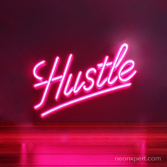 Hustle Neon LED Light Sign - Motivational LED Signs - NeonXpert