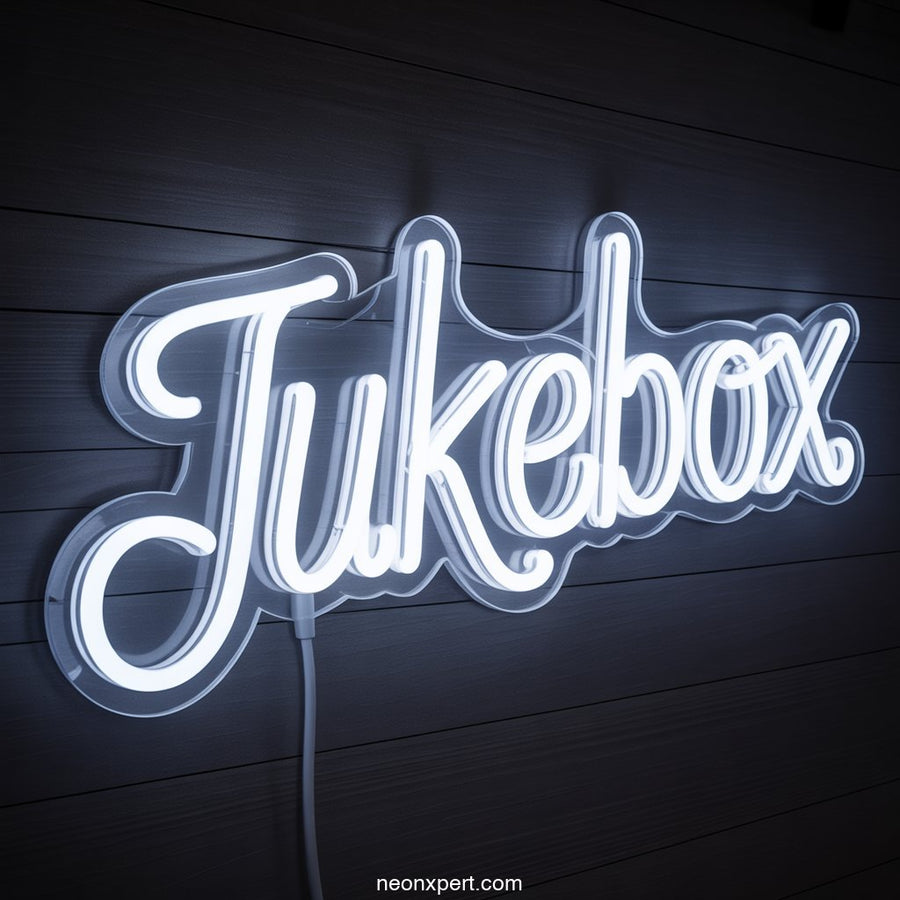 JUKEBOX Neon Sign for Home Decor - NeonXpertSmallWhite