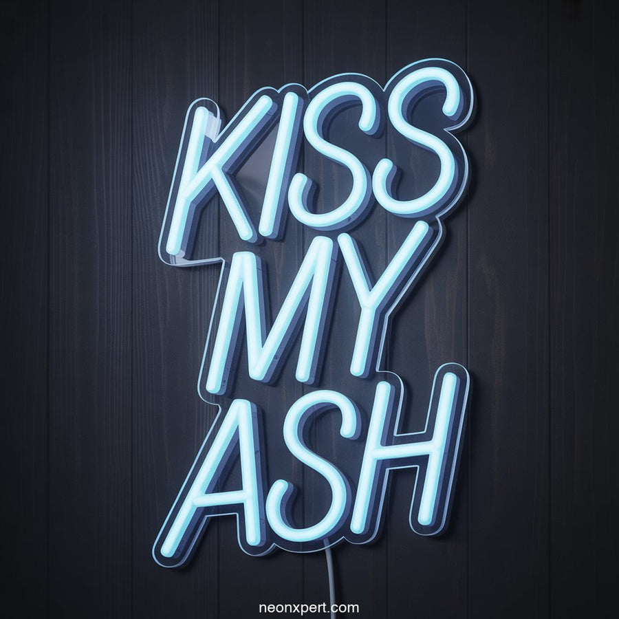 Kiss My Ash weed neon sign light - NeonXpertSmallWhite