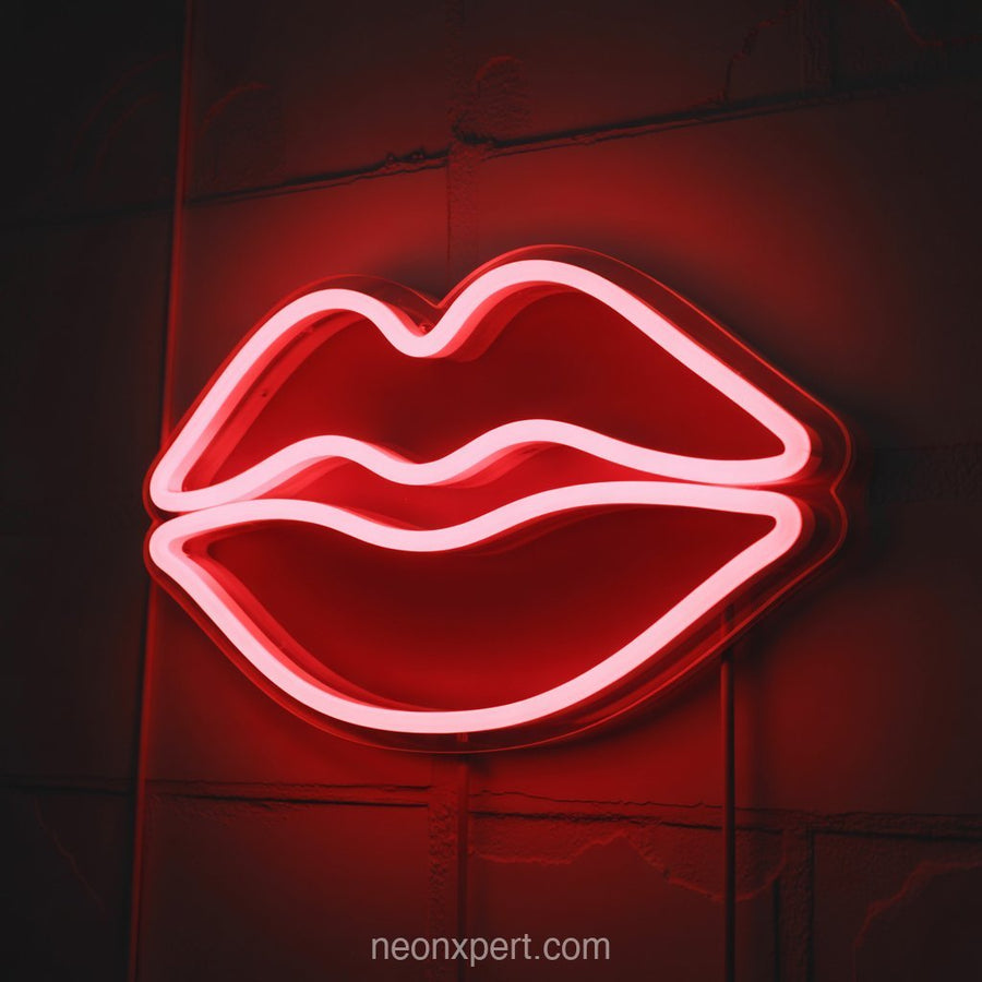 LED Lips | Neon Light for Beauty & Hair Salon - NeonXpertSmallWhite