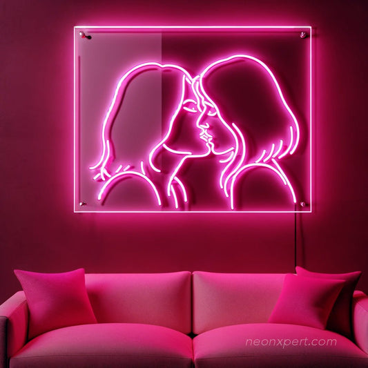 Lesbian Wall Art Neon Sign pink color- NeonXpert