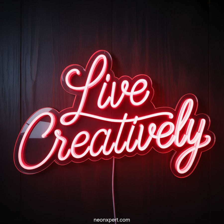 Live Creatively Neon Light Decor - NeonXpertSmallWhite