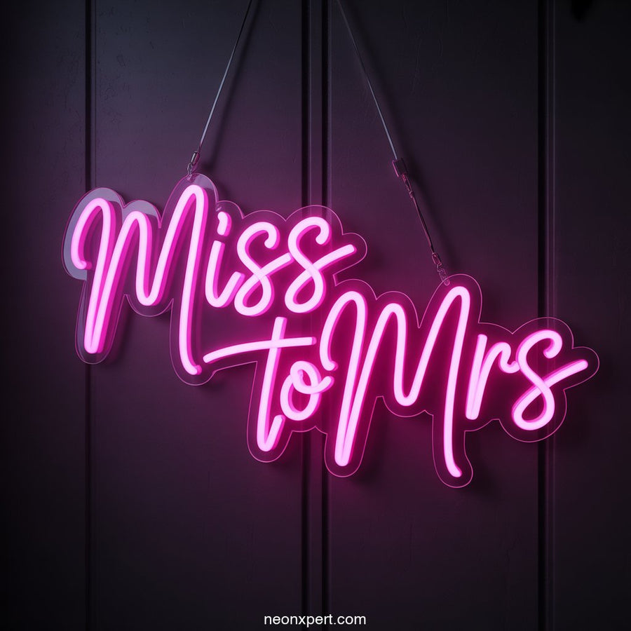 Miss to Mrs Neon Light Party Decor