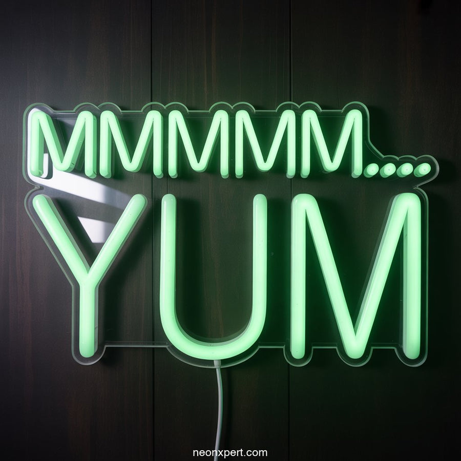 Mmmmm...YUM Neon Light Party Decor - NeonXpertSmallWhite