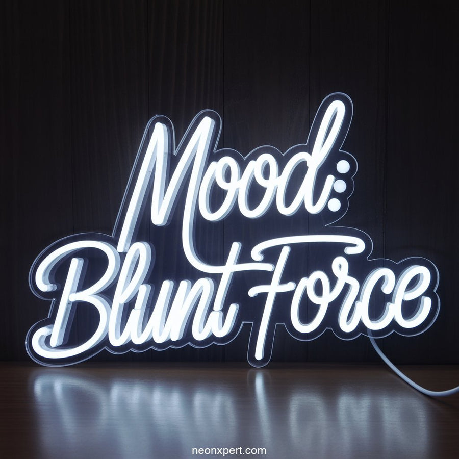 Mood: Blunt Force weed neon sign - NeonXpertSmallWhite
