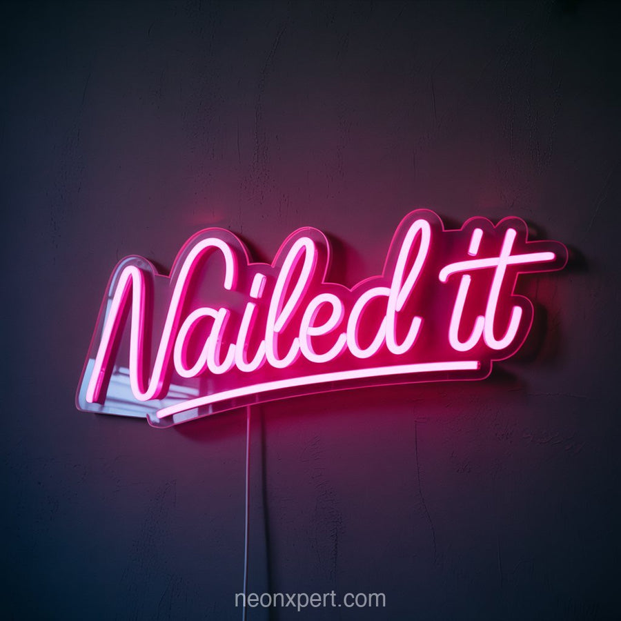 Nailed It | Playful Neon Light for Beauty & Hair Salons Decor - NeonXpertSmallWhite