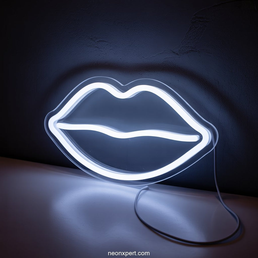 Neon Mouth Light Sign LED Neon Art Neon Light - NeonXpertSmallWhite