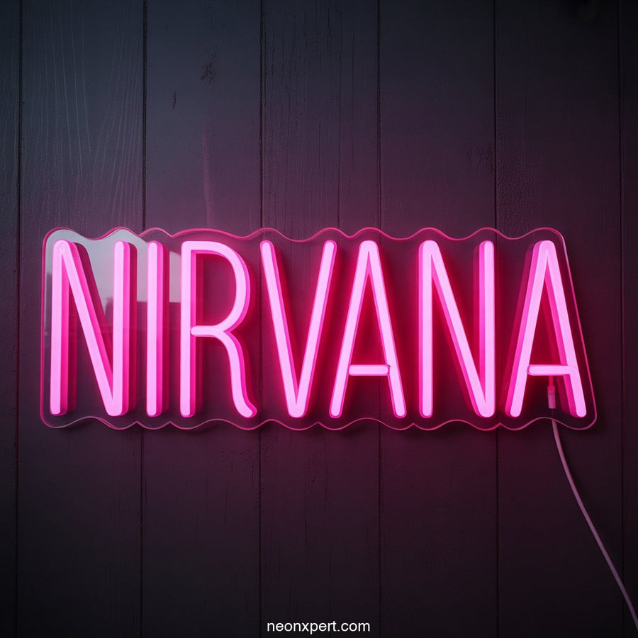 Nirvana Neon Light for Home Decor Display - NeonXpertSmallWhite