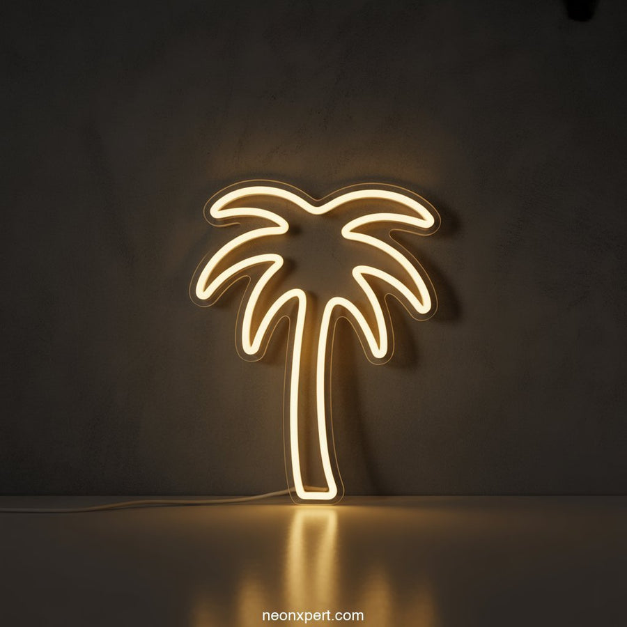 Palm Tree Neon Light LED Neon Art Sign Decor - NeonXpertSmallWhite