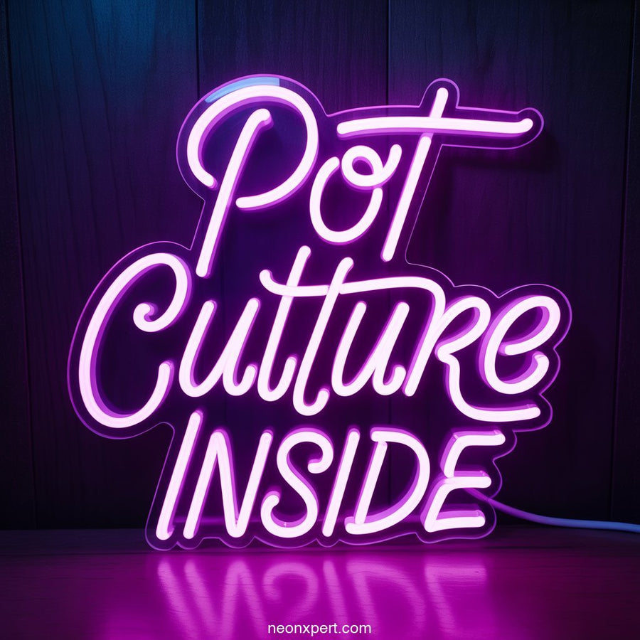 Pot Culture Inside Weed Neon Light - NeonXpertSmallWhite