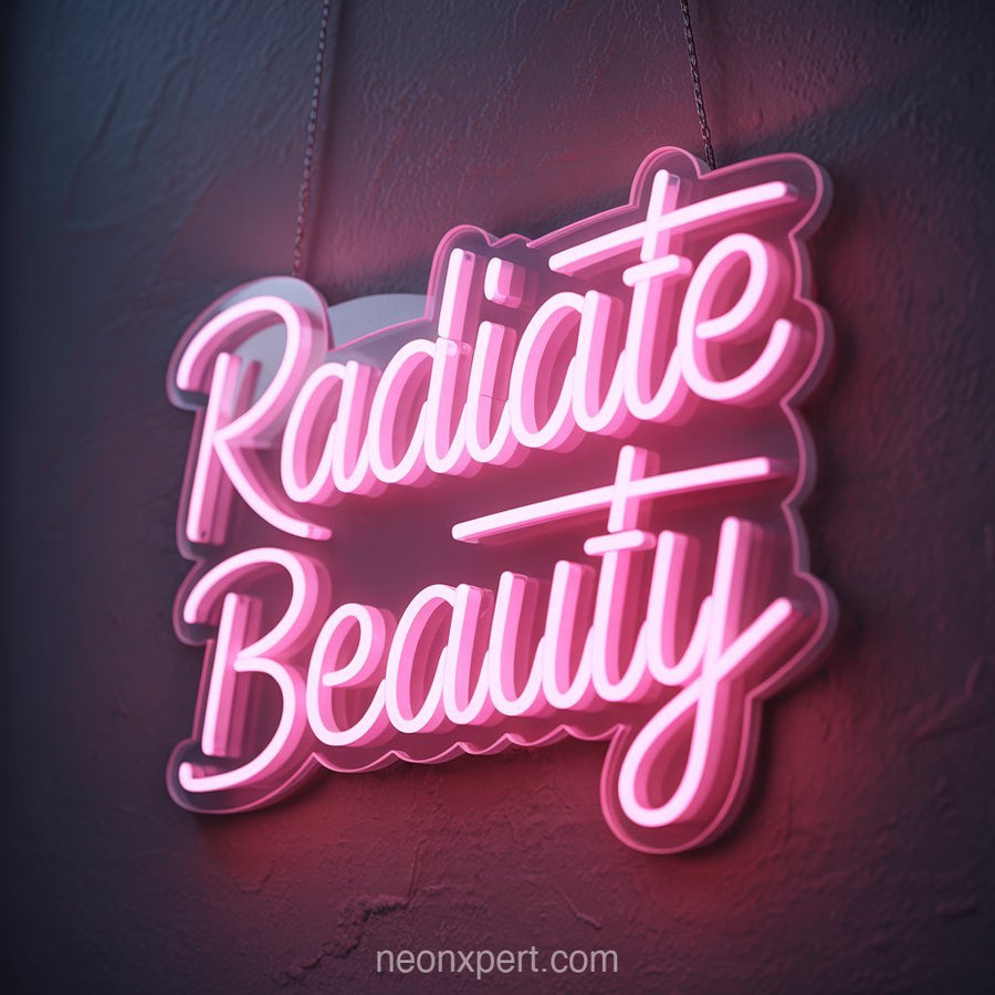 Radiate Beauty | Neon Light for Hair Salon Chic Ambiance - NeonXpertSmallWhite