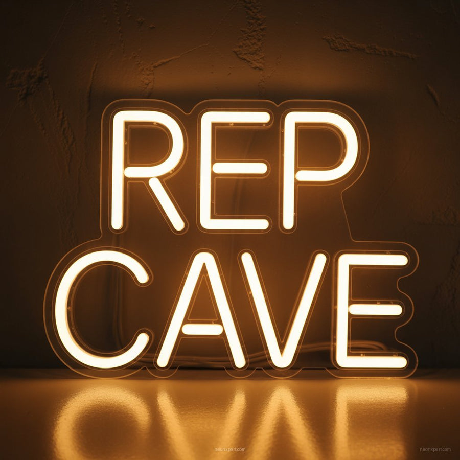 Rep Cave Neon Light Gym Decor - NeonXpertSmallWhite