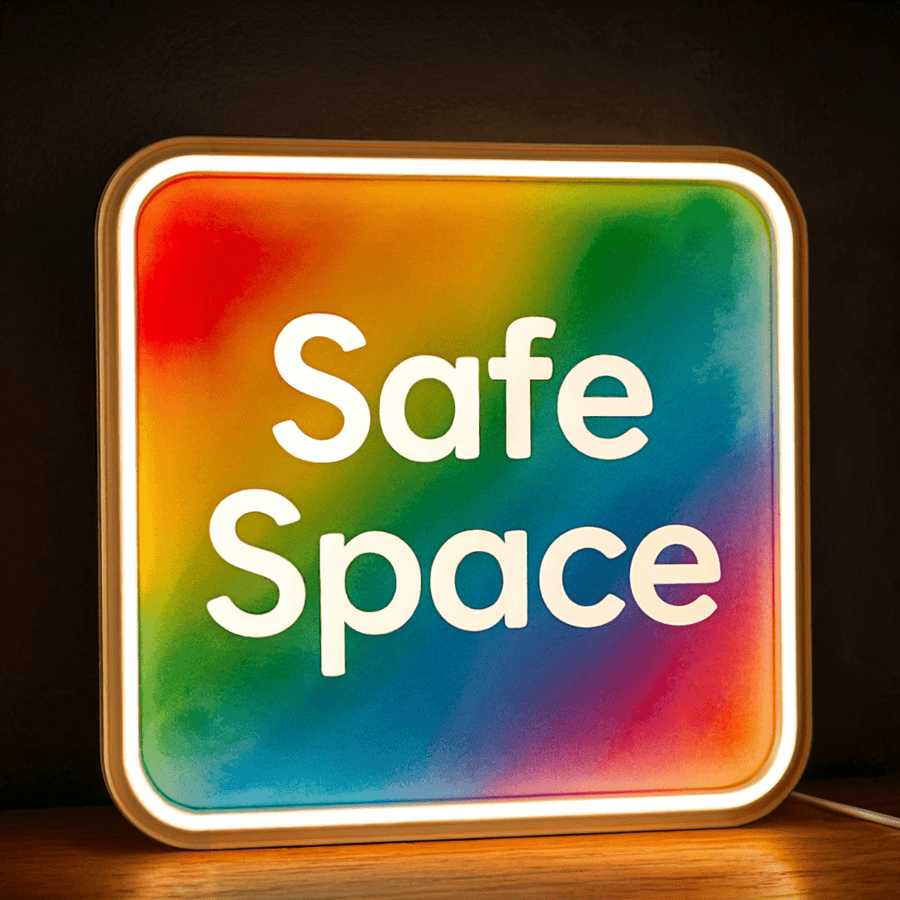 Safe Space Pride Ally Neon Sign - NeonXpert6 x 6 in