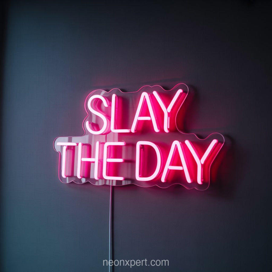 Slay the Day | Neon Light for Beauty & Hair Salon - NeonXpertSmallWhite