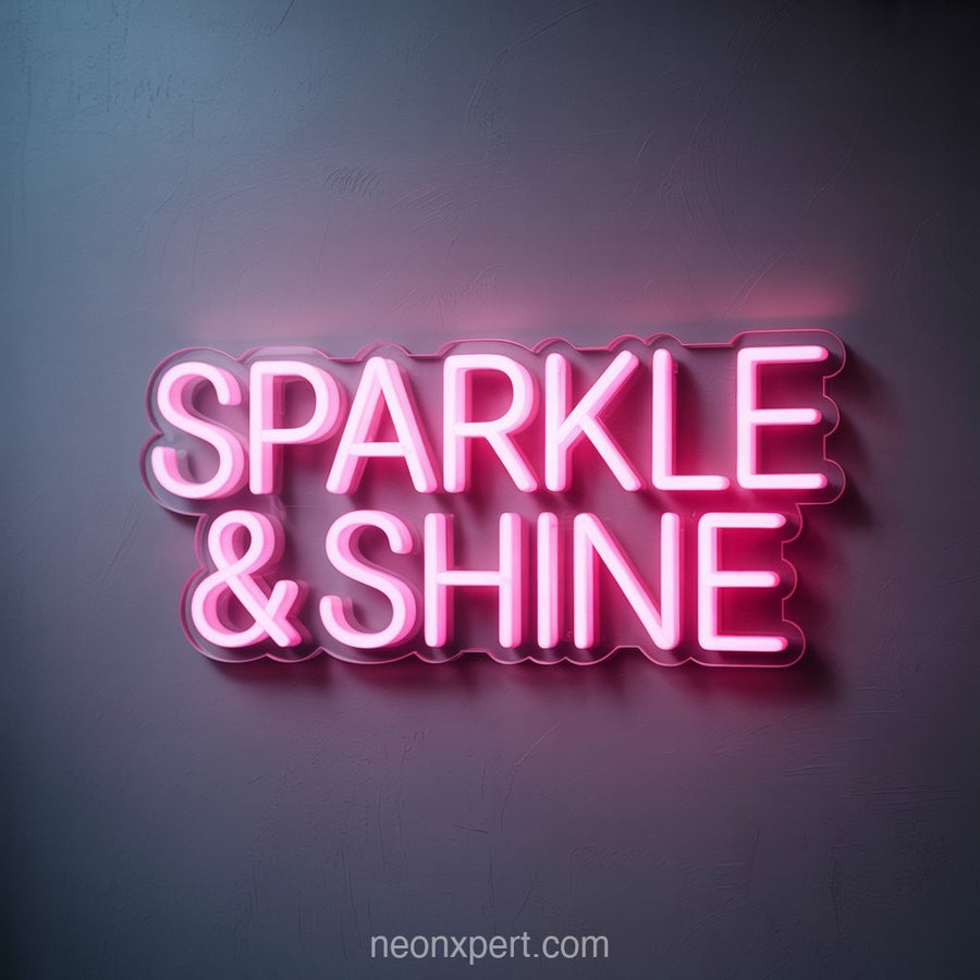 Sparkle & Shine | Neon Light for Beauty & Hair Salon - NeonXpertSmallWhite