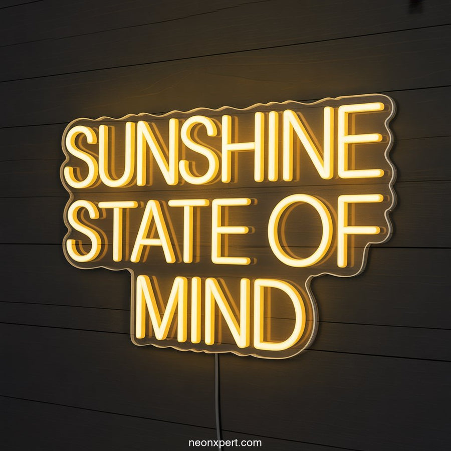 Sunshine State of Mind Neon Sign Decor - NeonXpertSmallWhite