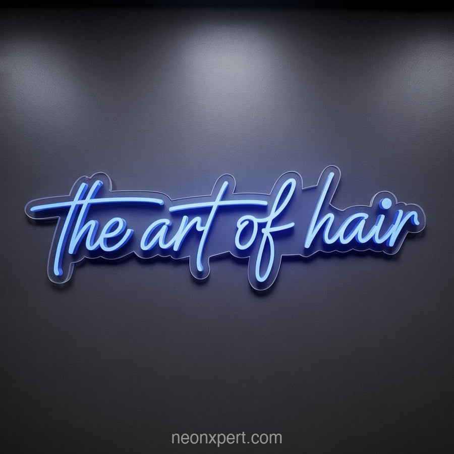 The Art of Hair | Neon Light for Salon Ambiance Decor - NeonXpertSmallWhite