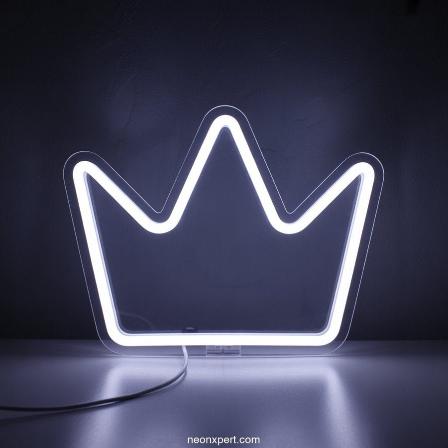 The Crown Neon Sign LED Neon Light Decor - NeonXpertSmallWhite