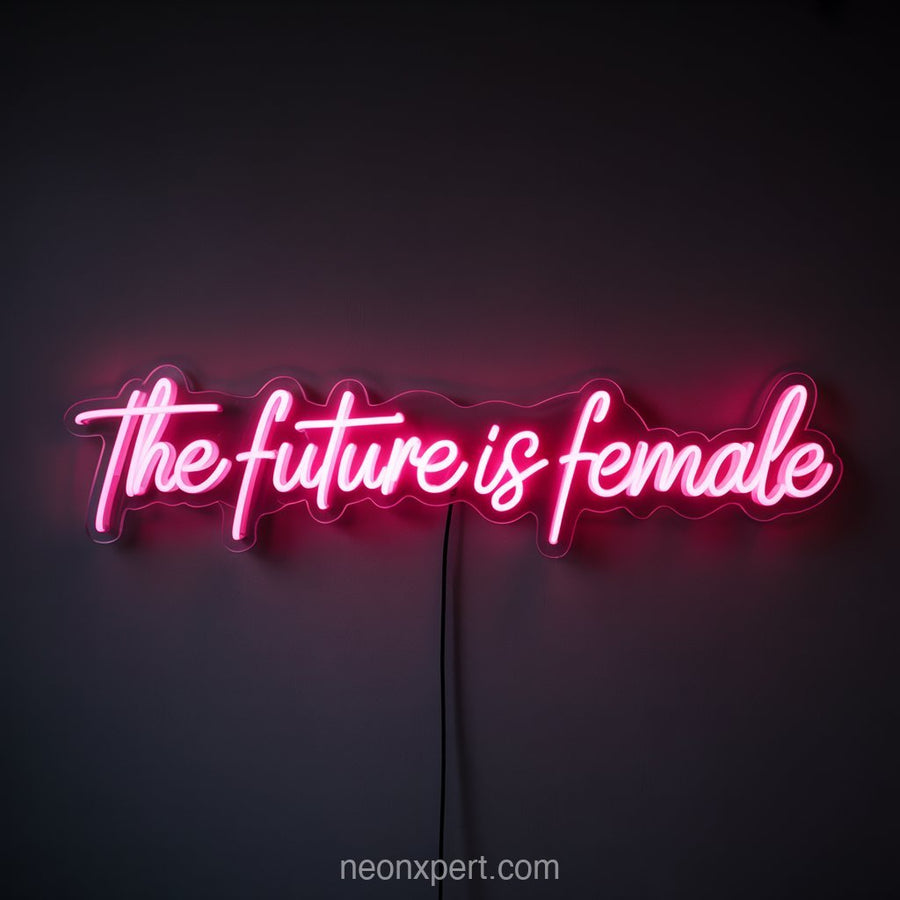 The Future is Female | Empowering Neon Light for Salon Spaces Decor - NeonXpertSmallWhite