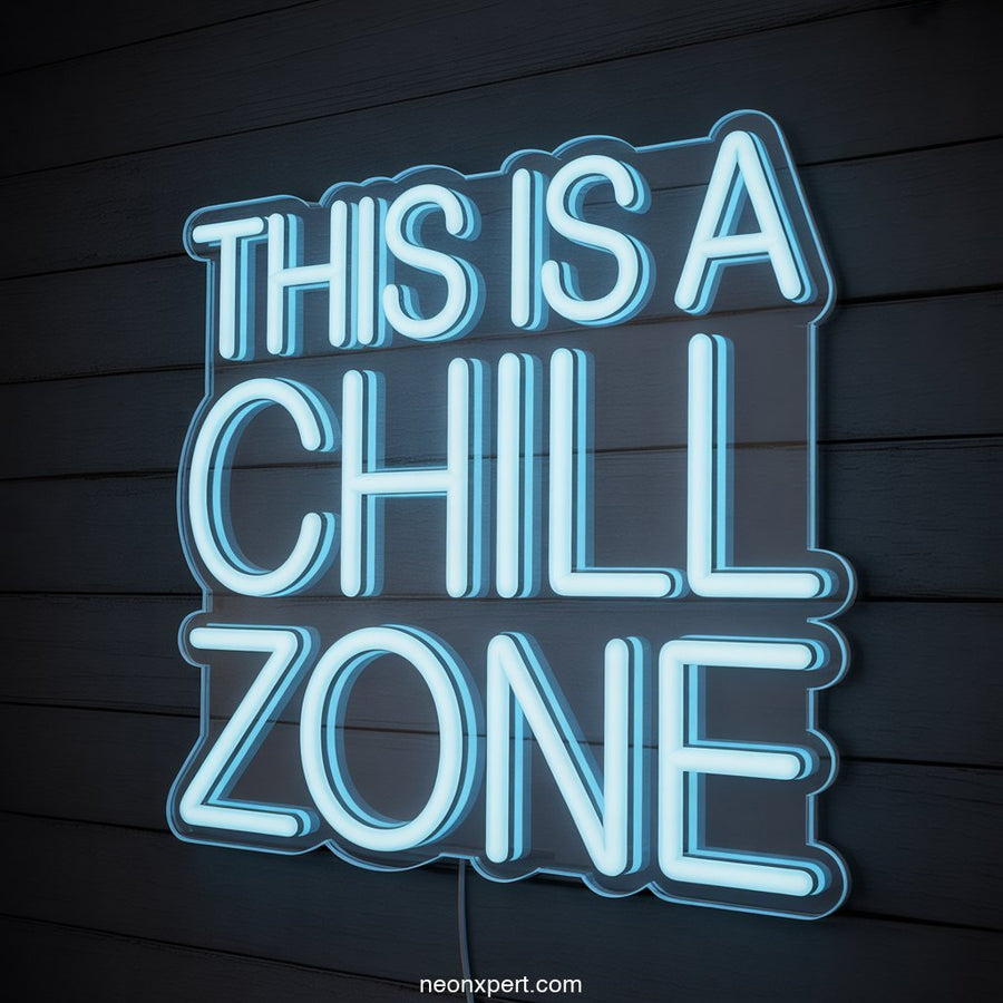This Is a Chill Zone Weed Neon Light - NeonXpertSmallWhite