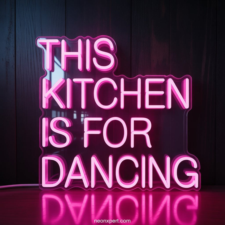 This Kitchen is for Dancing Neon Sign Decor - NeonXpertSmallWhite