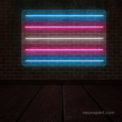 Transgender Pride Flag Neon Sign - NeonXpert