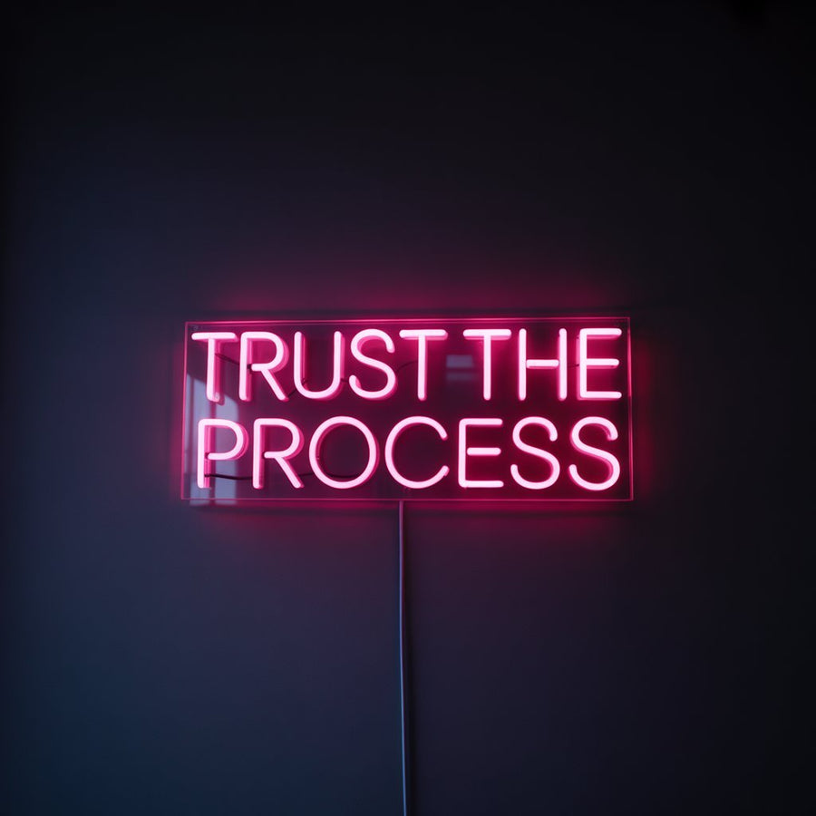 Trust the Process | Motivational LED Neon Sign for Inspiration - NeonXpertSmallWhite