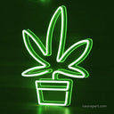 Weed Pot LED Neon Sign | Smoking Room Wall Decor - NeonXpert8 x 12 inGreen