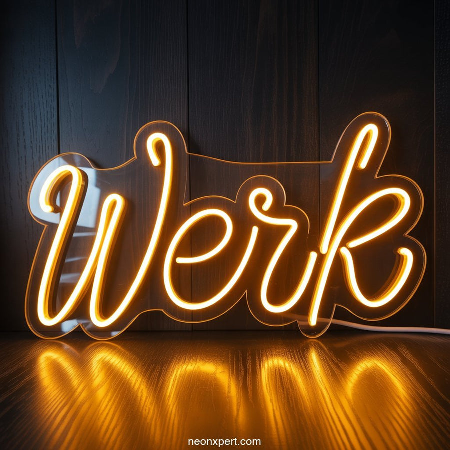 WERK Neon Sign for Home Decor - NeonXpertSmallWhite