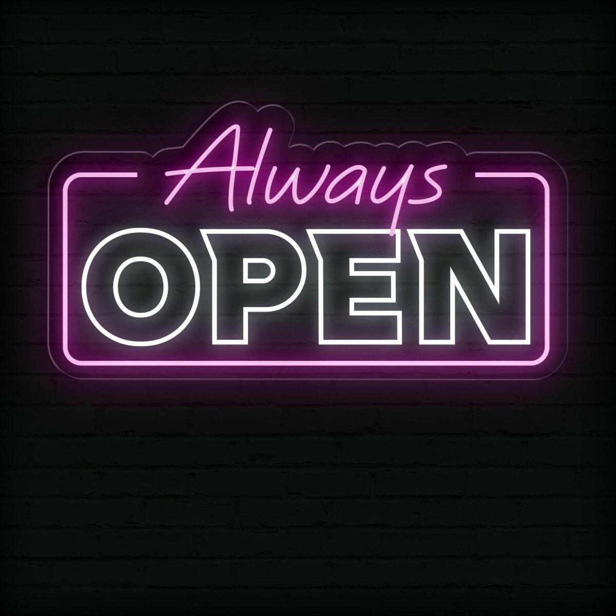 Always Open Led Neon Sign For Home Door 