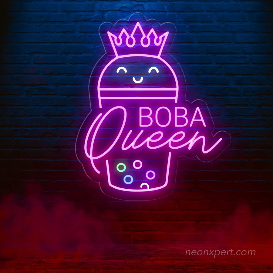 Boba Queen Neon Sign - Vibrant LED Light for Boba Enthusiasts - NeonXpert