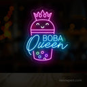 Boba Queen Neon Sign - Vibrant LED Light for Boba Enthusiasts - NeonXpert