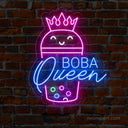 Boba Queen Neon Sign - Vibrant LED Light for Boba Enthusiasts - NeonXpert
