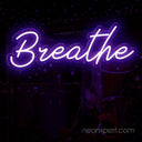 Breathe Neon Sign - Inhale Positivity - NeonXpert