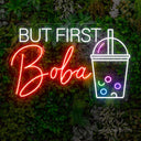 But First Boba LED Sign: Illuminating Boba Bliss for Tea Enthusiasts - NeonXpert