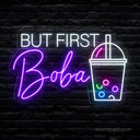 But First Boba LED Sign: Illuminating Boba Bliss for Tea Enthusiasts - NeonXpert