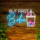 But First Boba LED Sign: Illuminating Boba Bliss for Tea Enthusiasts - NeonXpert