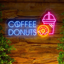 Coffee Donuts LED Neon Sign: Radiate Your Space with Brew and Treats - NeonXpert