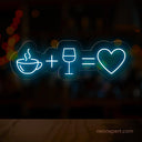 Coffee & Wine is Love Neon Sign - A Dual Delight for your Place - NeonXpert