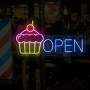 Cupcake Open Neon Sign | Sweet Delights Await! - NEONXPERT