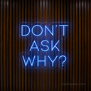 Don't Ask Why Neon Sign - Add Mystery to Your Party - NeonXpert